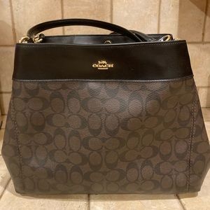 NWT COACH Large Lexy Shoulder Bag In Signature Canvas